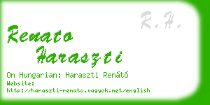 renato haraszti business card