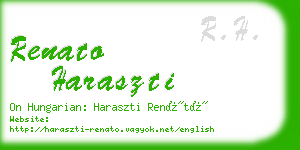 renato haraszti business card